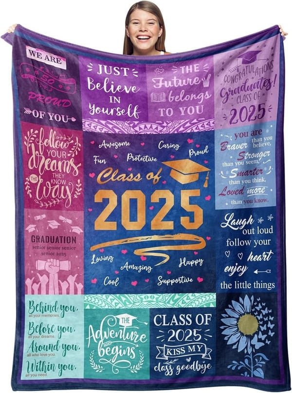 2025 Graduation Blanket - Class of 2025 Throw, 50