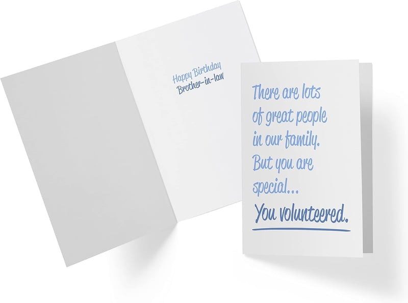 Birthday Card for Brother-in-Law - 5.5x8.5 Inch