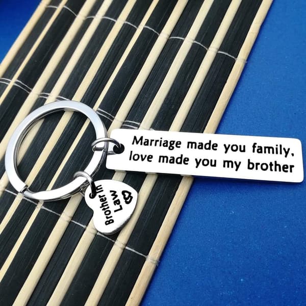 Brother-in-Law Keychain - Marriage Made Us Family Gift