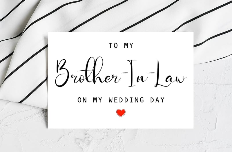 Brother-In-Law Wedding Day Card with Calligraphy Design