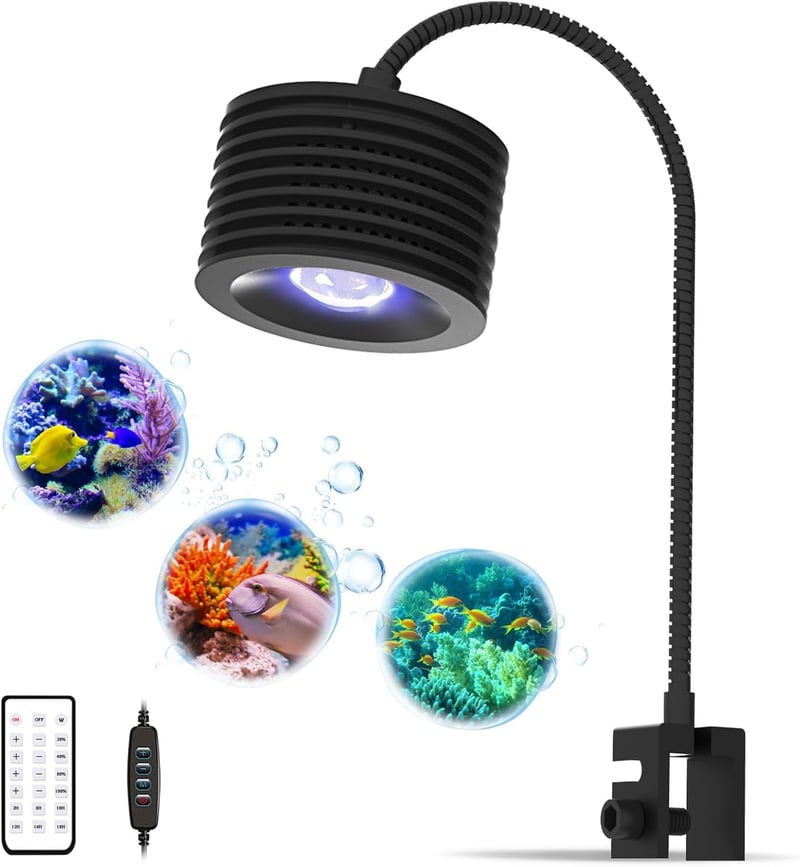 Full Spectrum LED Clip-On Light for Nano Saltwater Aquariums