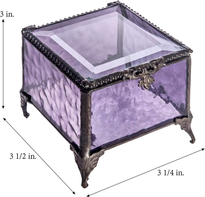 Graduation Gift: Personalized Glass Jewelry Box for Her