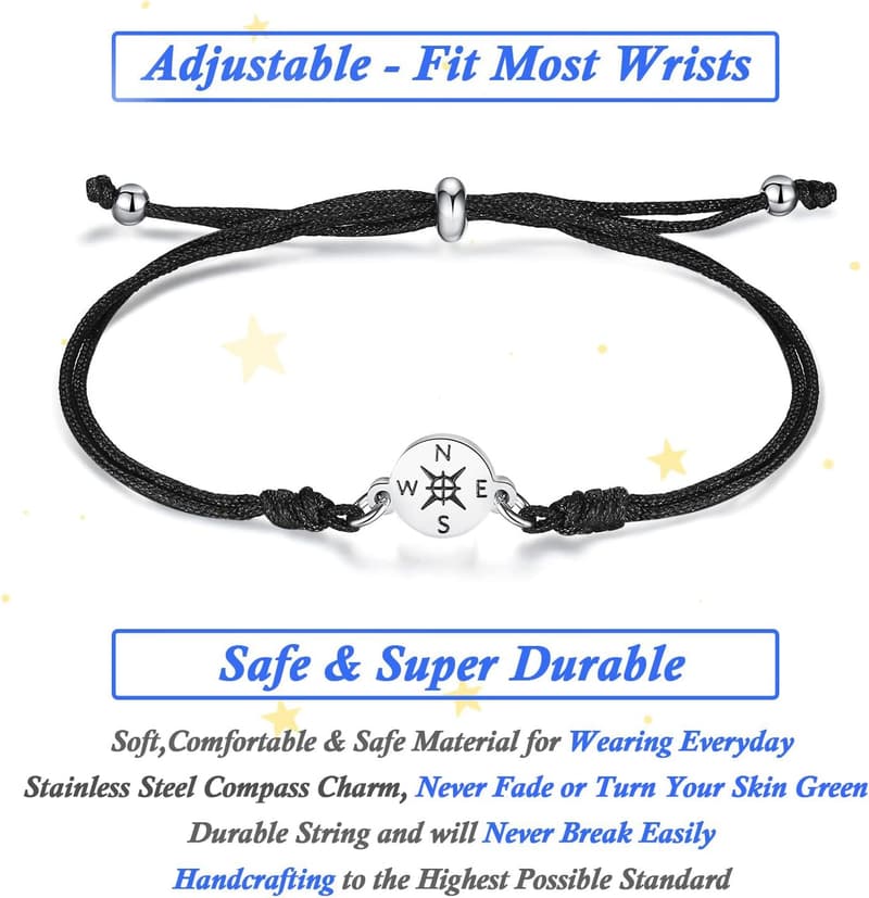 2025 Graduation Adjustable Bracelet with Cap Box & Quote Cards
