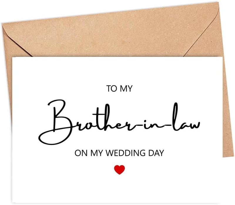 Wedding Day Card for Brother-in-Law - AcevedoDesign