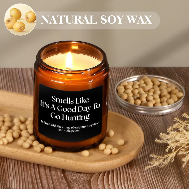 Hunting Candle Gift for Dad - Funny Present for Father's Day