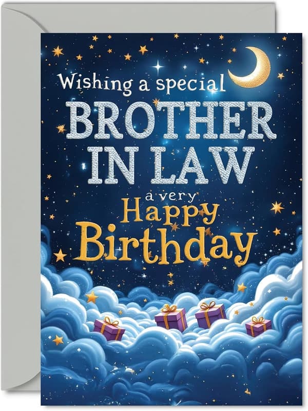 Starry Night Birthday Card for Brother-in-Law