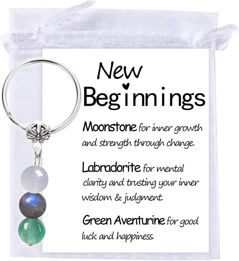 Inspirational Crystal Keychain for Women's New Beginnings