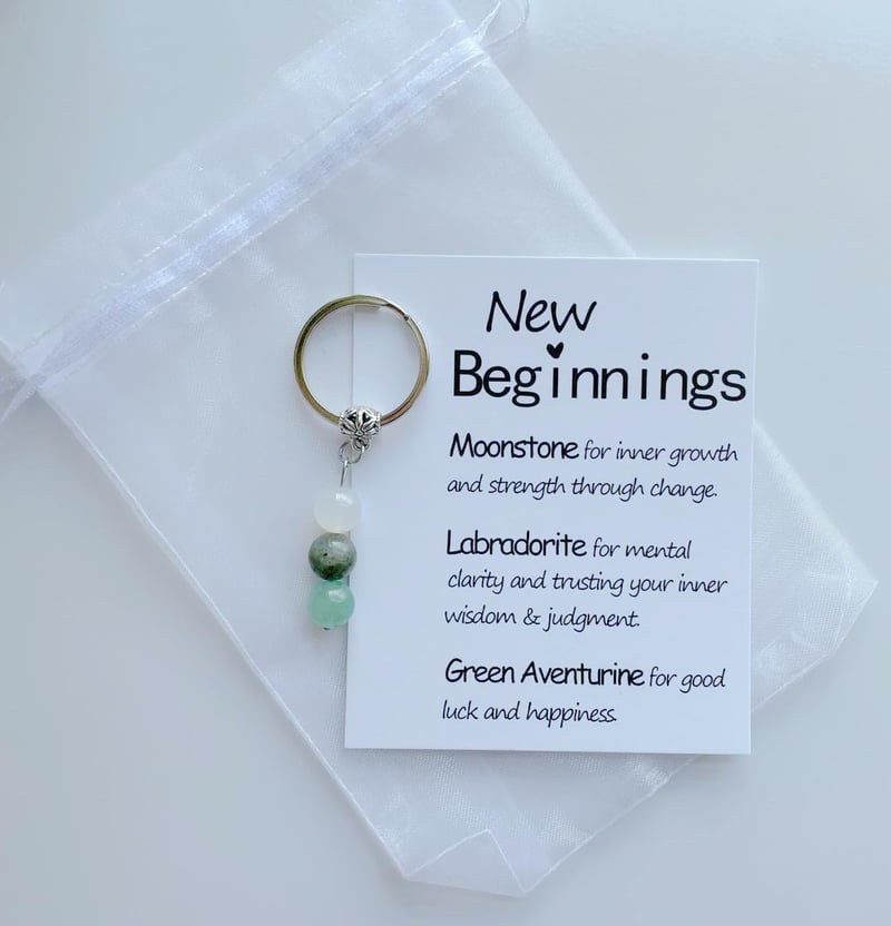 New Beginnings Crystal Keychain Set for Women & Friends
