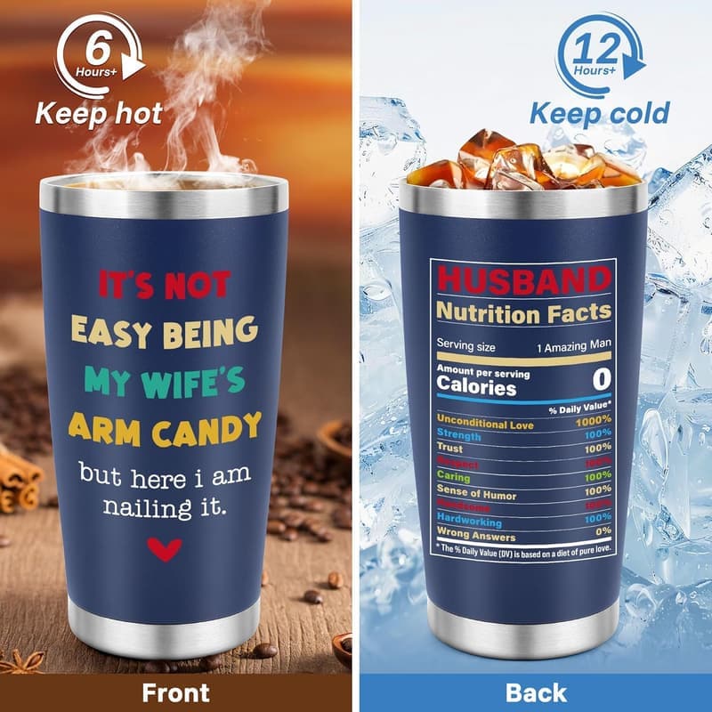 Husband Birthday & Father's Day 20oz Tumbler & Socks Set