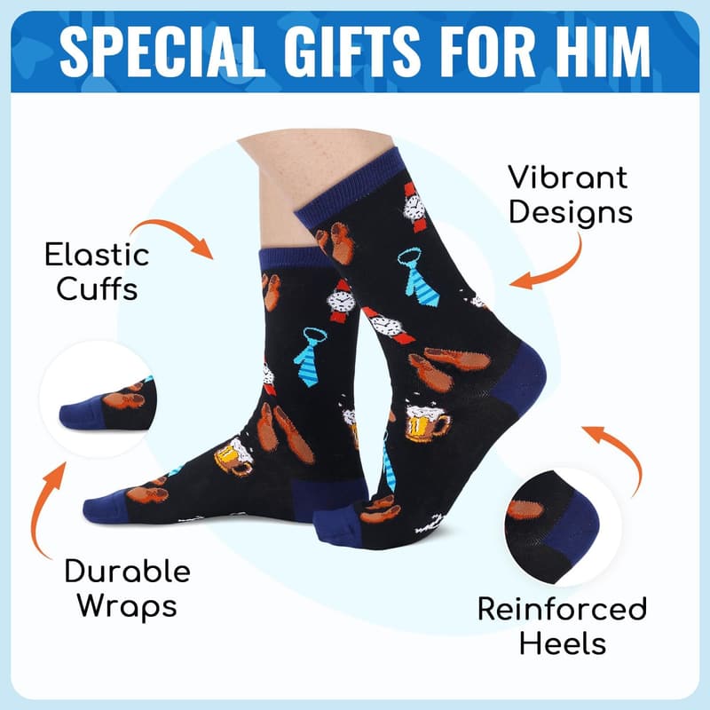 Funny Family Novelty Socks for Men - Great Gift for Dad or Brother
