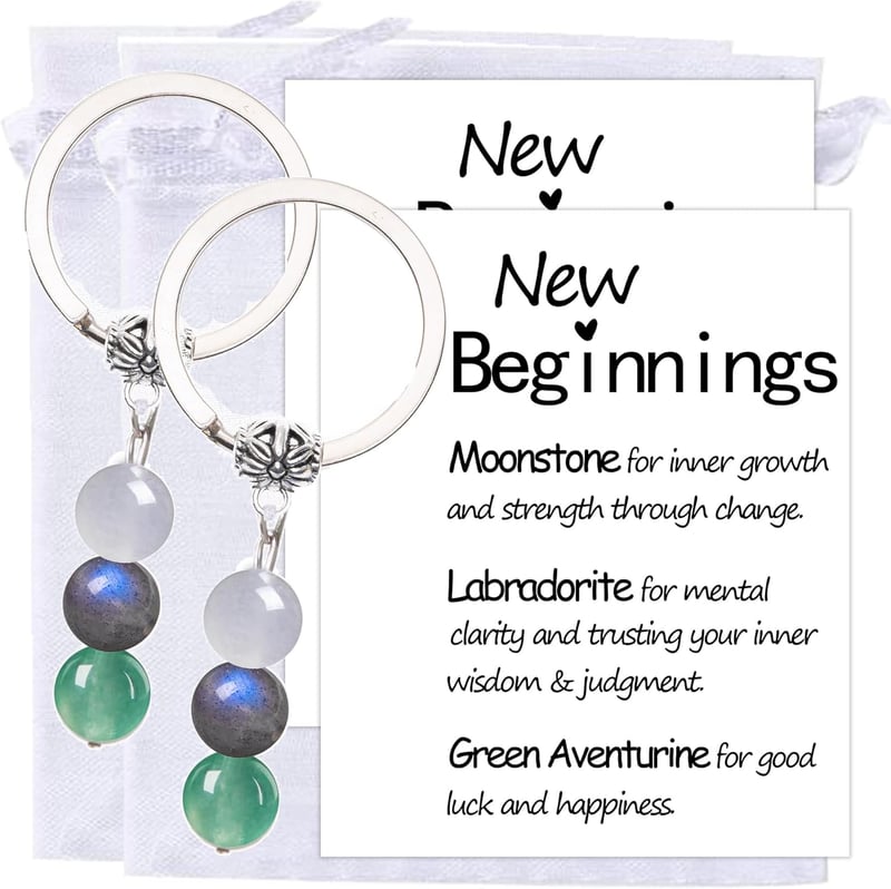 New Beginnings Crystal Keychain Set for Women & Friends