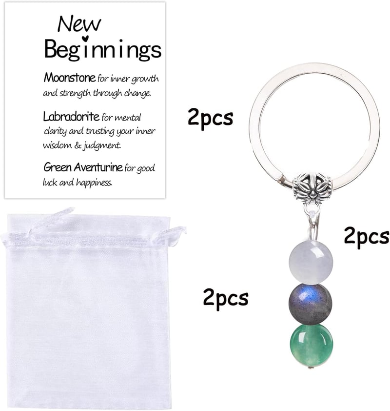 New Beginnings Crystal Keychain Set for Women & Friends