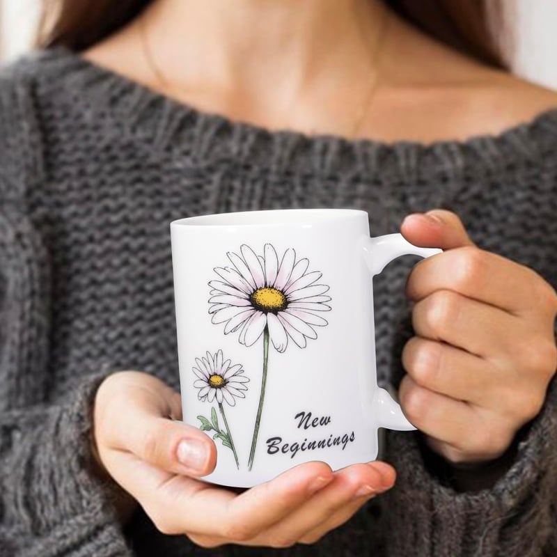 Congratulations Gift Basket for Women: Daisy Mug & Candle