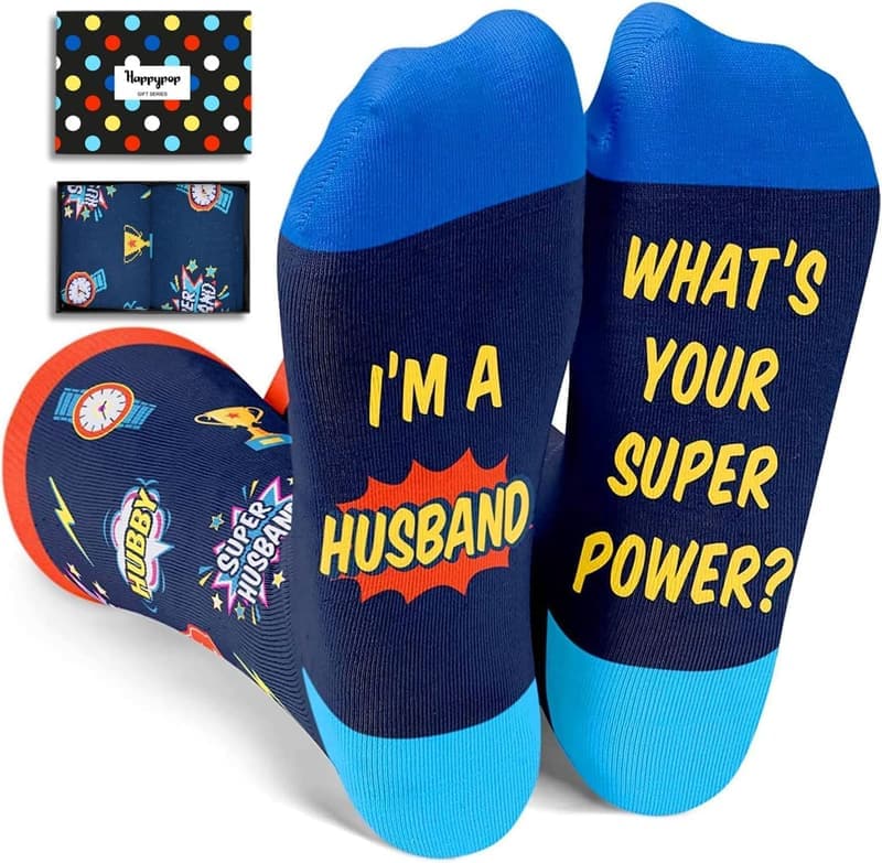Funny Socks for Him - Novelty Gift for Dad or Brother