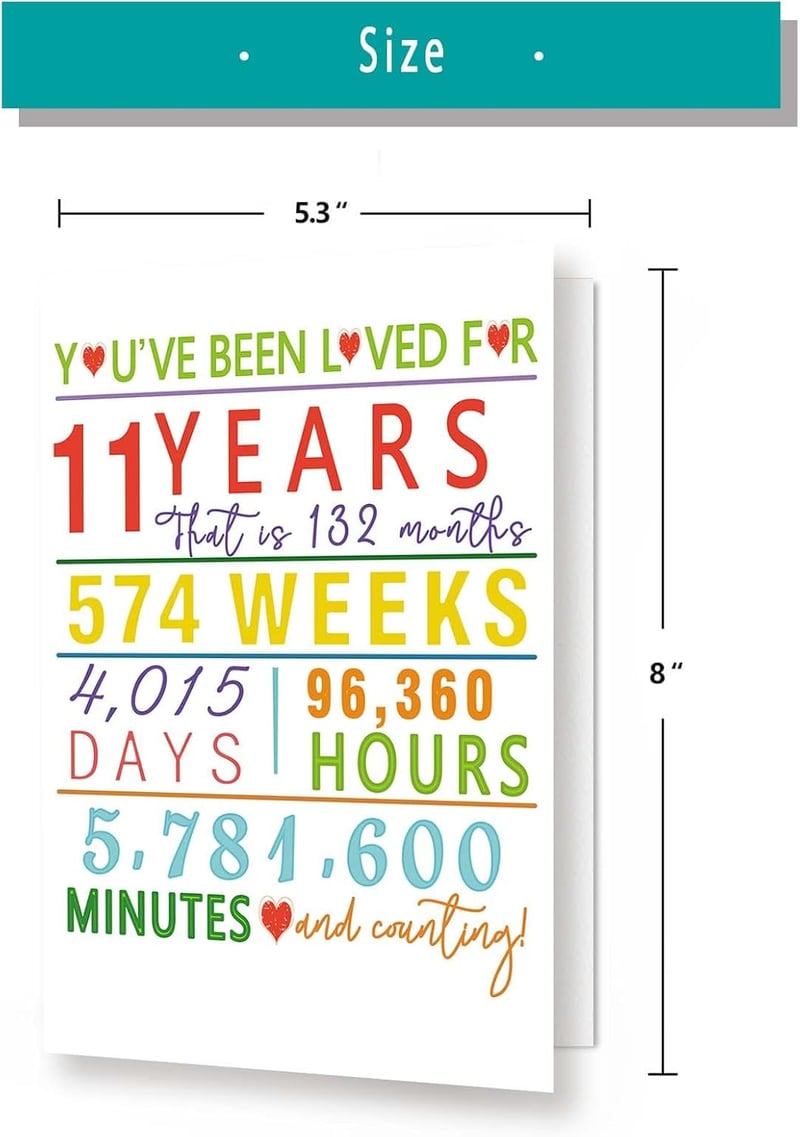 11th Birthday Card – Funny Design for Boys & Girls