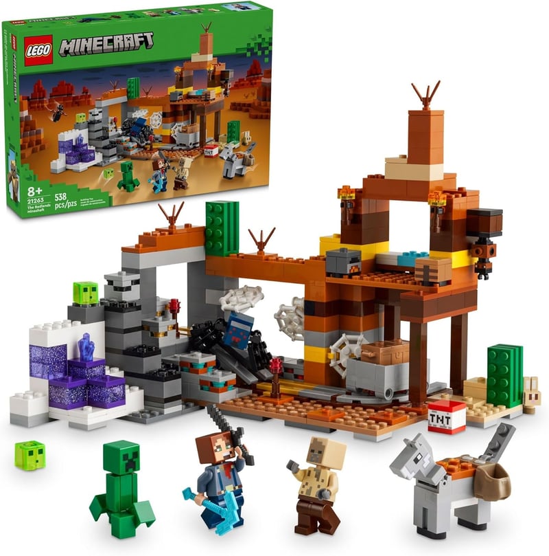 LEGO Minecraft Badlands Mineshaft Playset for Ages 8+