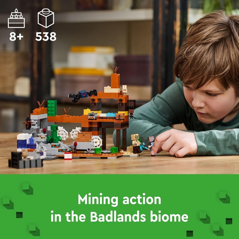 LEGO Minecraft Badlands Mineshaft Playset for Ages 8+