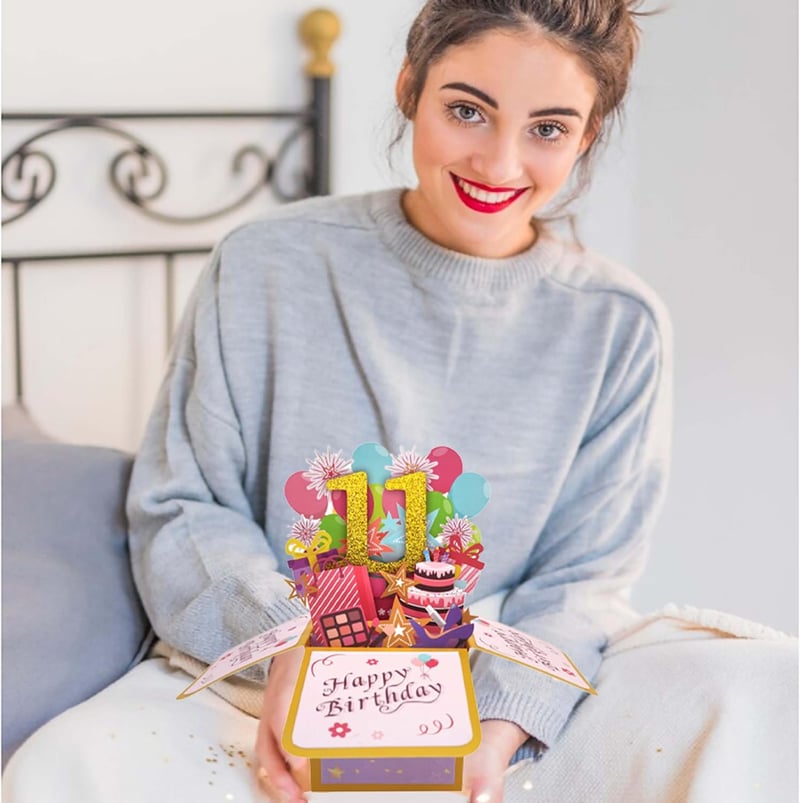 11th Birthday 3D Popup Card - Gift for Kids