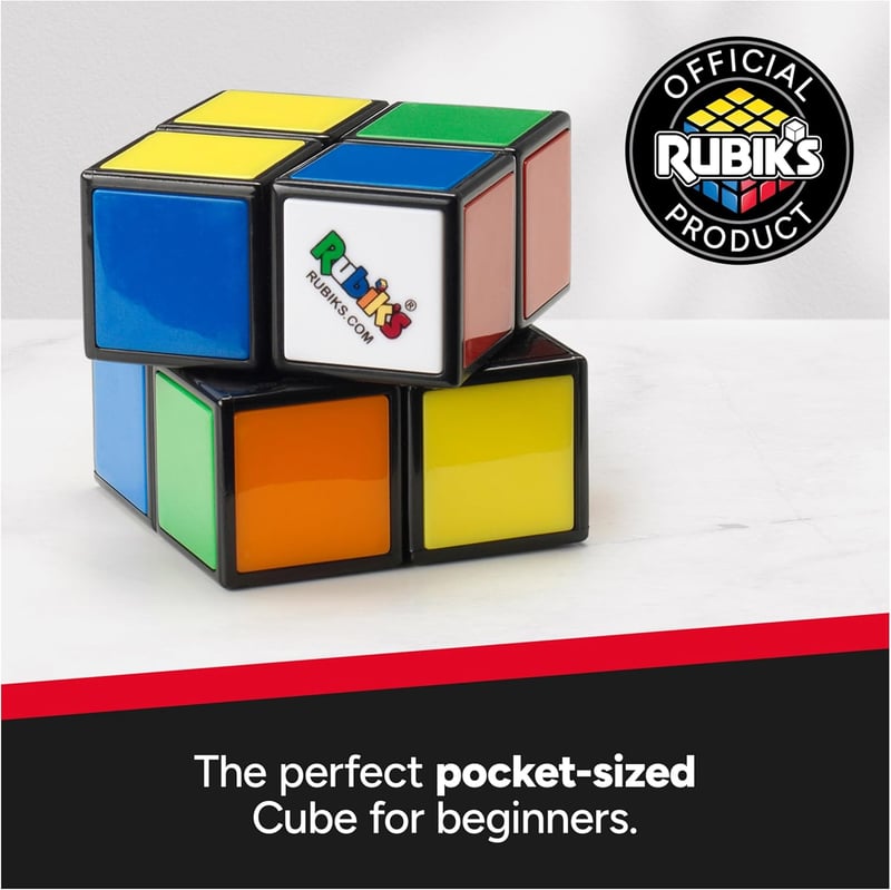 Official 2x2 Rubik's Cube Puzzle Toy for Ages 8+