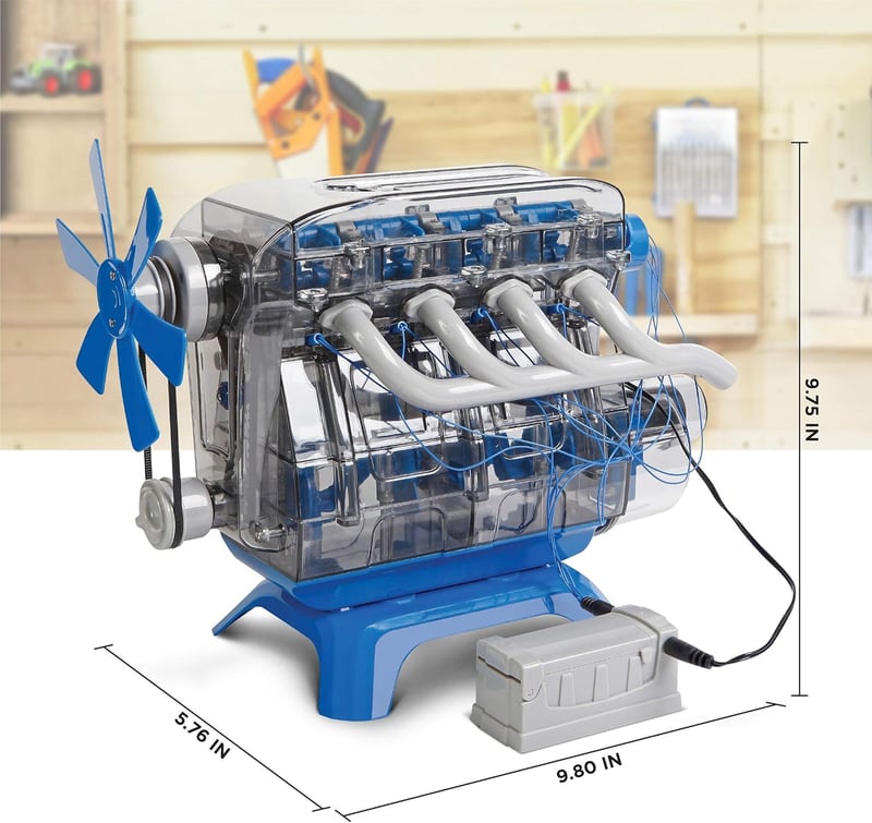 DIY 4-Cylinder Engine Building Kit for STEM Learning