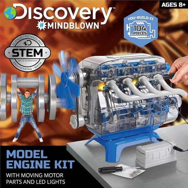 DIY 4-Cylinder Engine Building Kit for STEM Learning