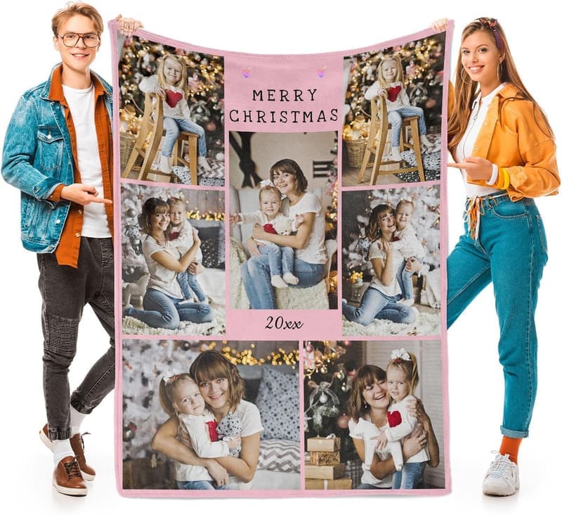 Personalized Photo Blanket - Custom Gift for All Ages
