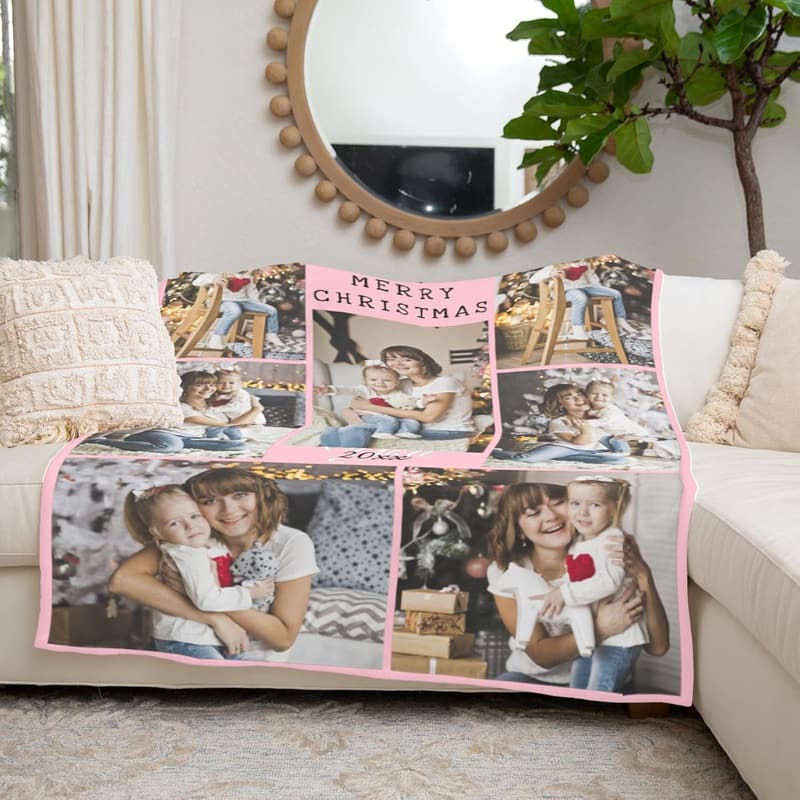 Personalized Photo Blanket - Custom Gift for All Ages