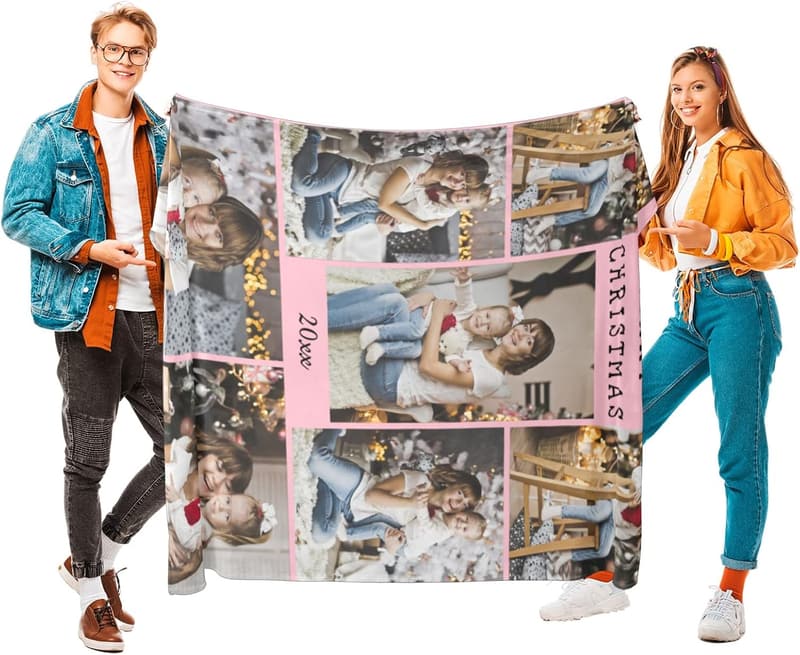 Personalized Photo Blanket - Custom Gift for All Ages