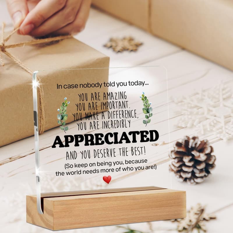 Motivational Quote Desk Sign - Appreciation Gift for Coworkers