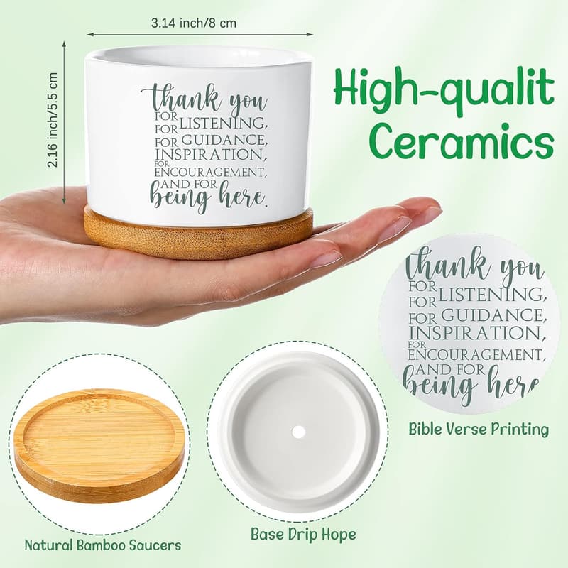 Employee Appreciation Ceramic Succulent Planter Set