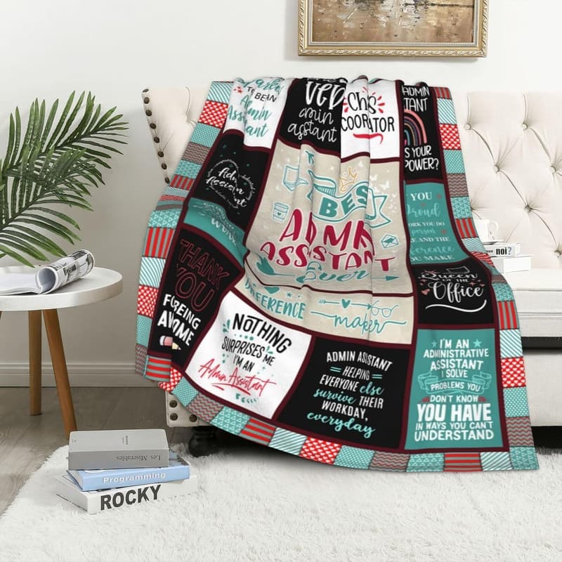 Administrative Professional Day Throw Blanket - 60x50 inch Gift for Women