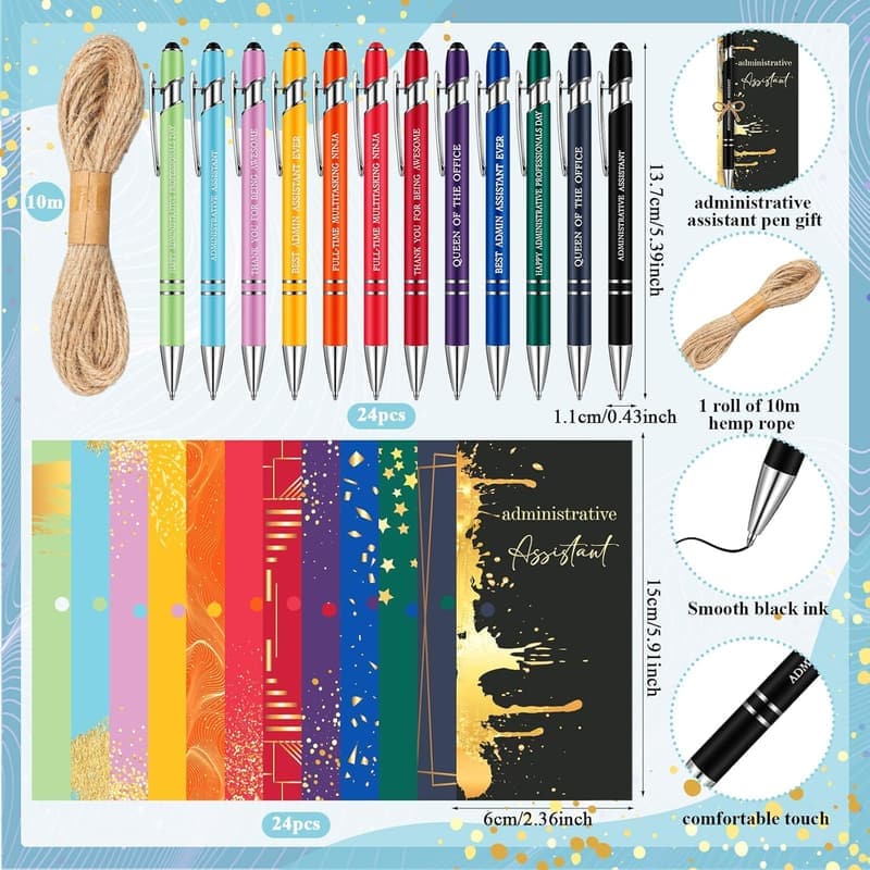 Administrative Professionals Day Pen Set with Inspirational Bookmarks