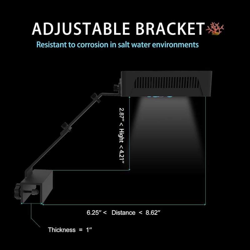 A029 30W LED Aquarium Light for Marine Tanks with Timer