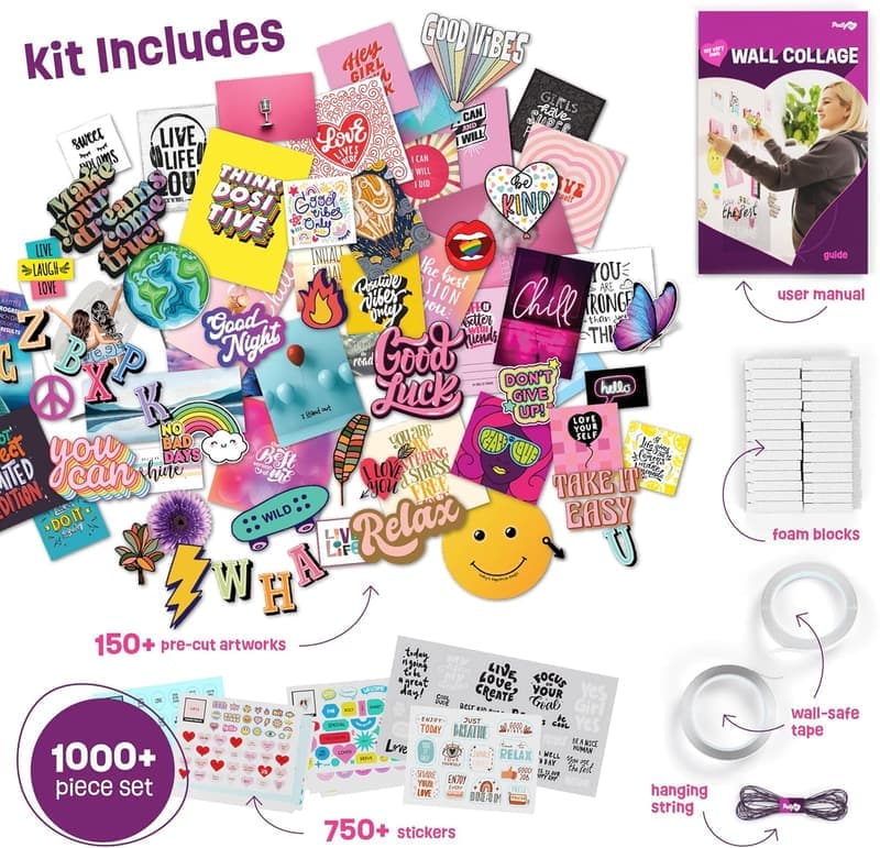 Teenage Girls' Wall Collage Kit - Creative Birthday Gift
