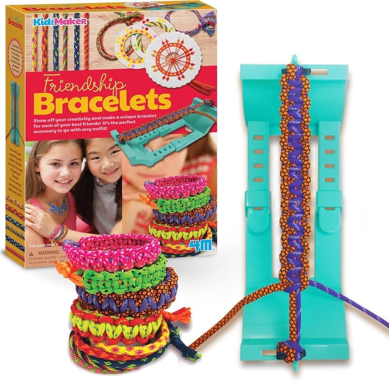 DIY Friendship Bracelet Craft Kit for Kids - Includes Tools & Beads
