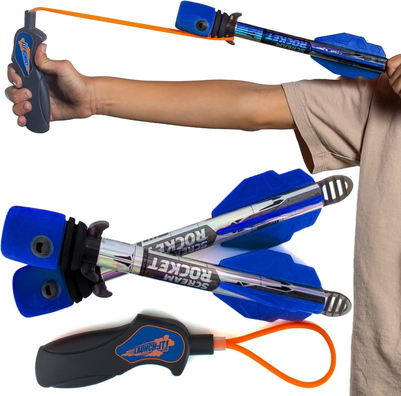 Outdoor Toy Rocket Launcher for Kids – Slingshot Foam Rockets