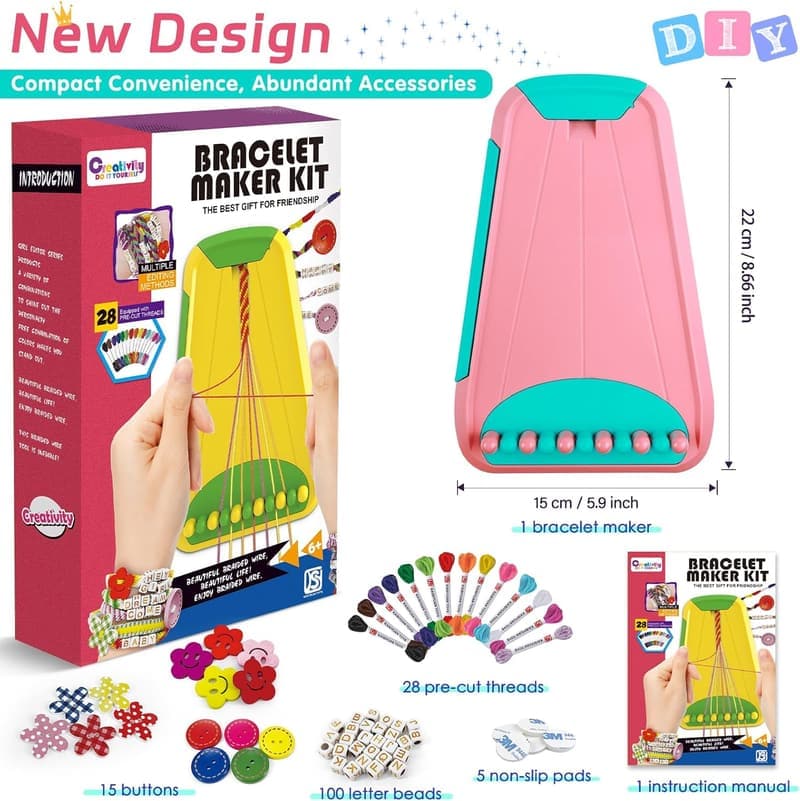 Friendship Bracelet Making Kit for Kids Ages 8-12
