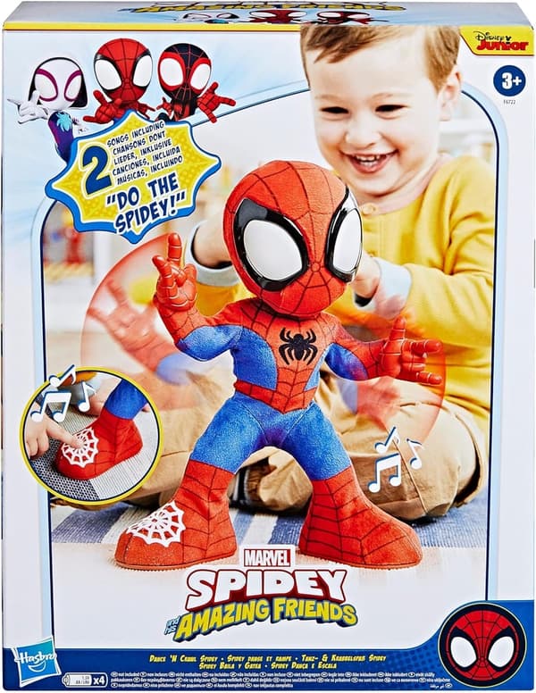 Interactive Spidey Plush Toy with Sounds & Songs for Kids 3+