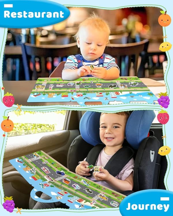 Vehicle Sticker Book for Toddlers - Reusable & Waterproof