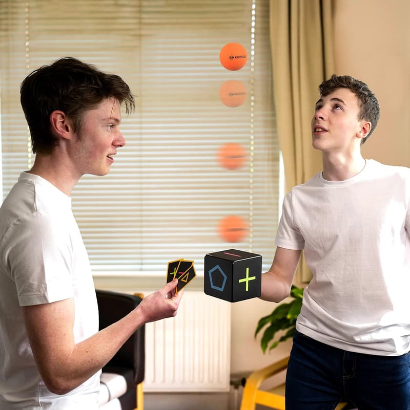 Ball Bouncing Skill Game for Ages 12+, Includes 1 Cube & 2 Balls