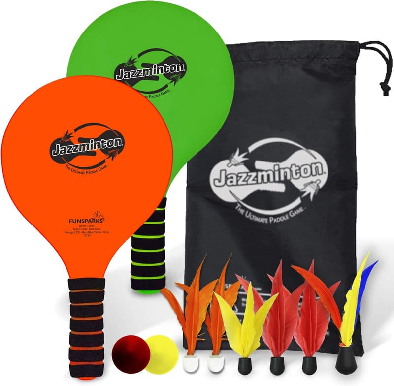 LED Paddle Ball Game - Jazzminton Deluxe for All Ages