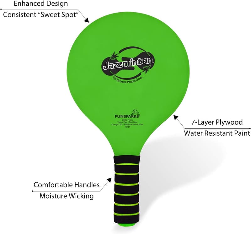 LED Paddle Ball Game - Jazzminton Deluxe for All Ages