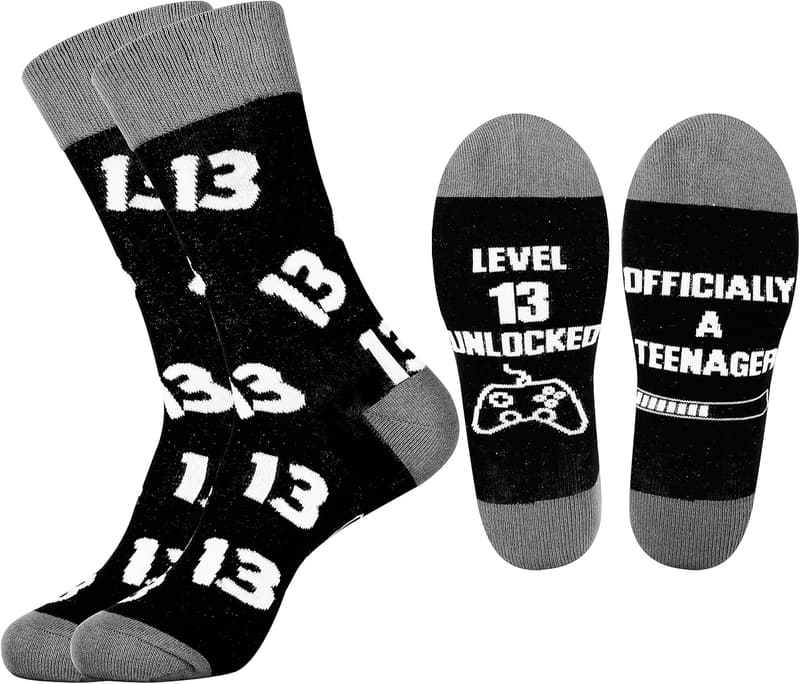 Teenage Boy Gift: Fun Men's Socks for Ages 13-18