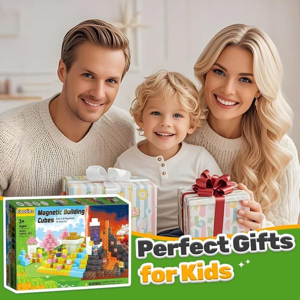 Magnetic Tiles Building Set - 84 PCS STEM Toy for Toddlers 3+