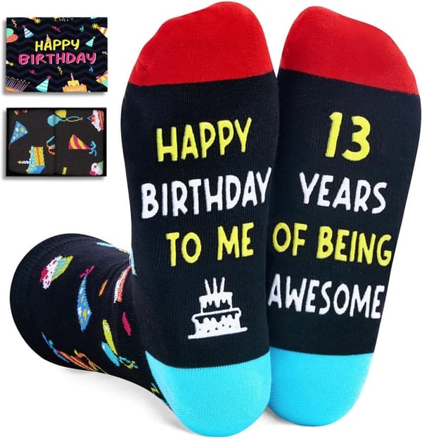 13th Birthday Gift Socks for Teens