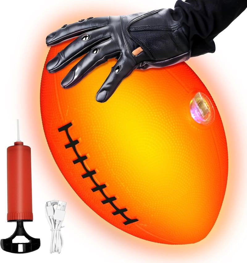 Glow-in-the-Dark Rechargeable Football - Perfect Birthday Gift for Boys