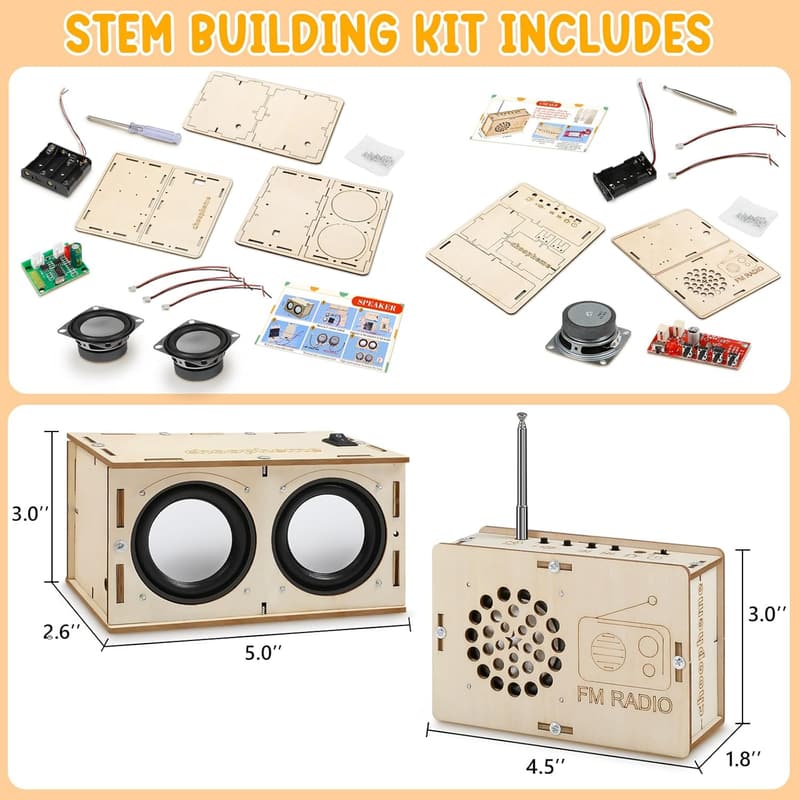 DIY Science Kit: Build Your Own Bluetooth Speaker & FM Radio