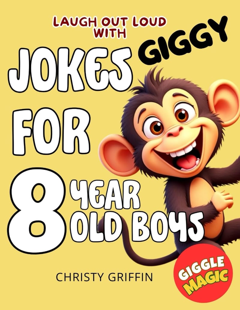 8th Birthday Jokes Book for Boys - Giggy the Monkey