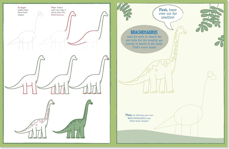 Dinosaur Drawing Guide for Young Artists: Step-by-Step Instructions