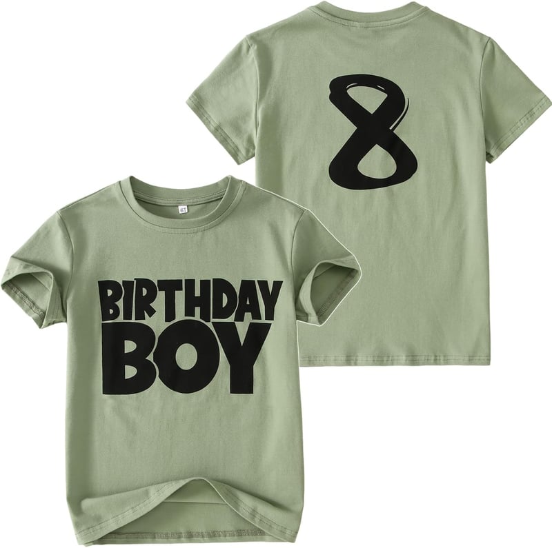 Boys' Birthday T-Shirt for Ages 1-10, Party Outfit